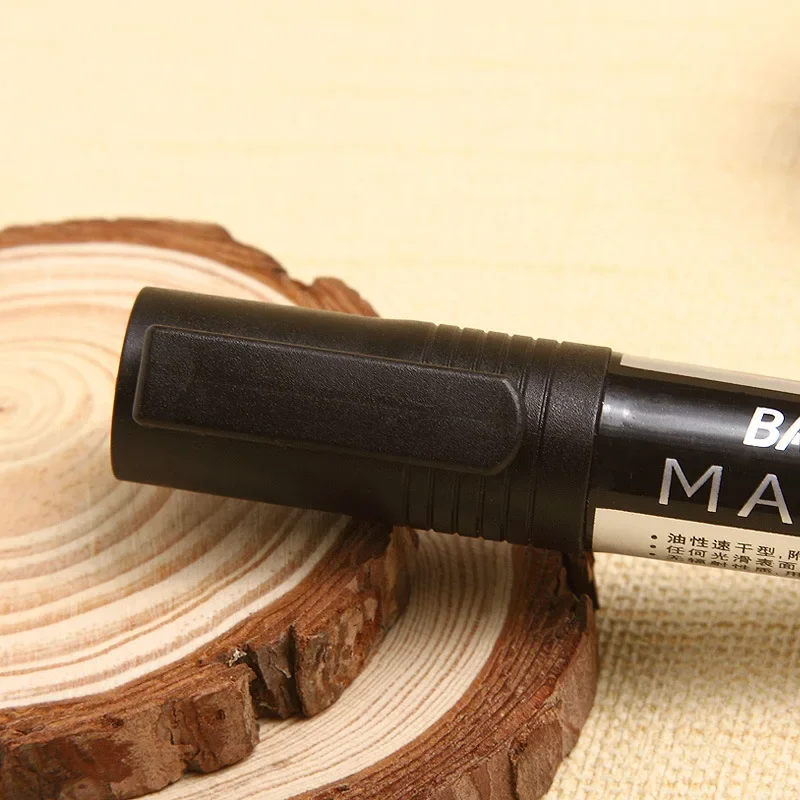 1-Piece Dual Tip Marker Pen Water-resistant Black Blue Red Ink Oily Permanent Markers for CD Glass Fabric Rock Writing Marking 4