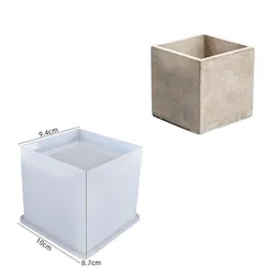 Versatile Round Silicone Mold for Crafting and Home Decor (Square pot mold)