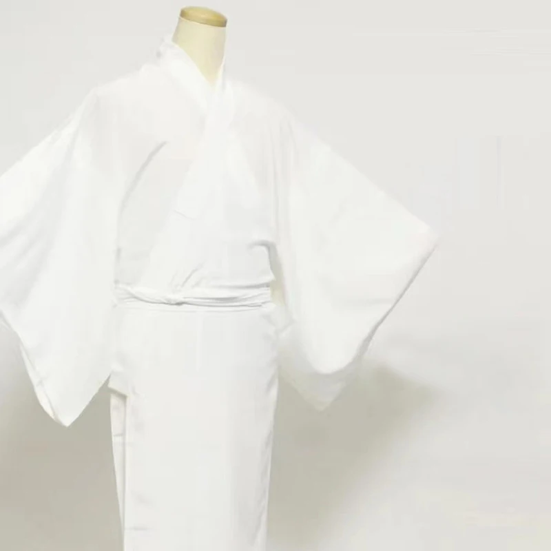 Traditional Japanese Kimono Juban Men Kimono Bottom Lining With Belt Inner Wear Costumes Yukata Male Long Robe Underwear