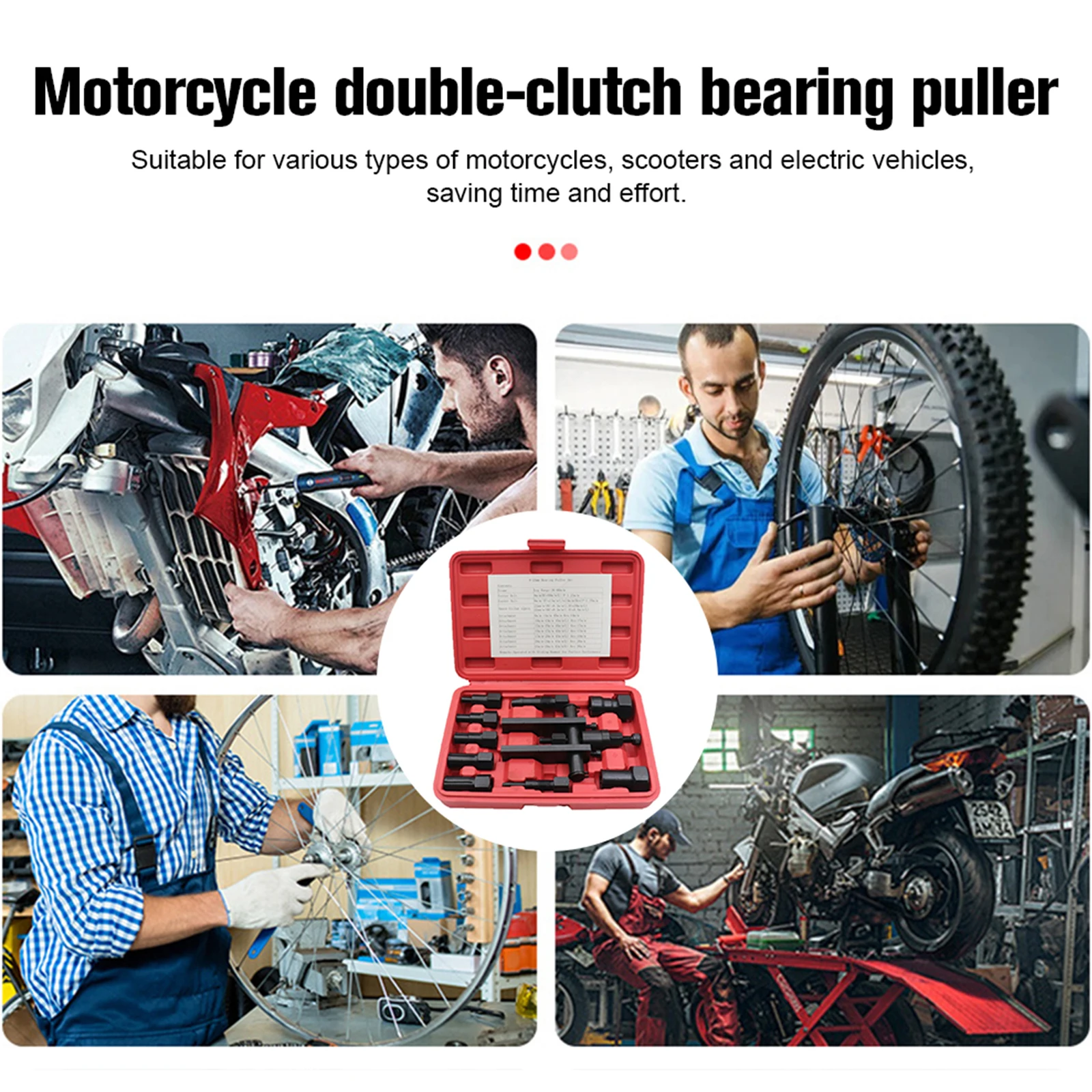 1 Set Utility Bearing Puller Practical Bearing Puller Motorcycle Bearing Removal Tool Motorcycle Internal Bearing Puller Set