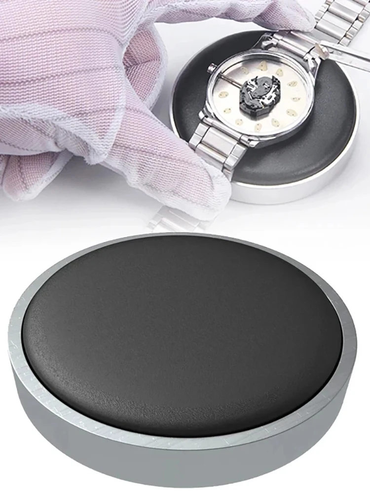 Uhr Schmuck Uhrwerk Gehäuse Kissen Pad Leder Schutz Halter Professionelle Uhr Reparatur Werkzeug Zubehör für Uhrmacher – Detail 1