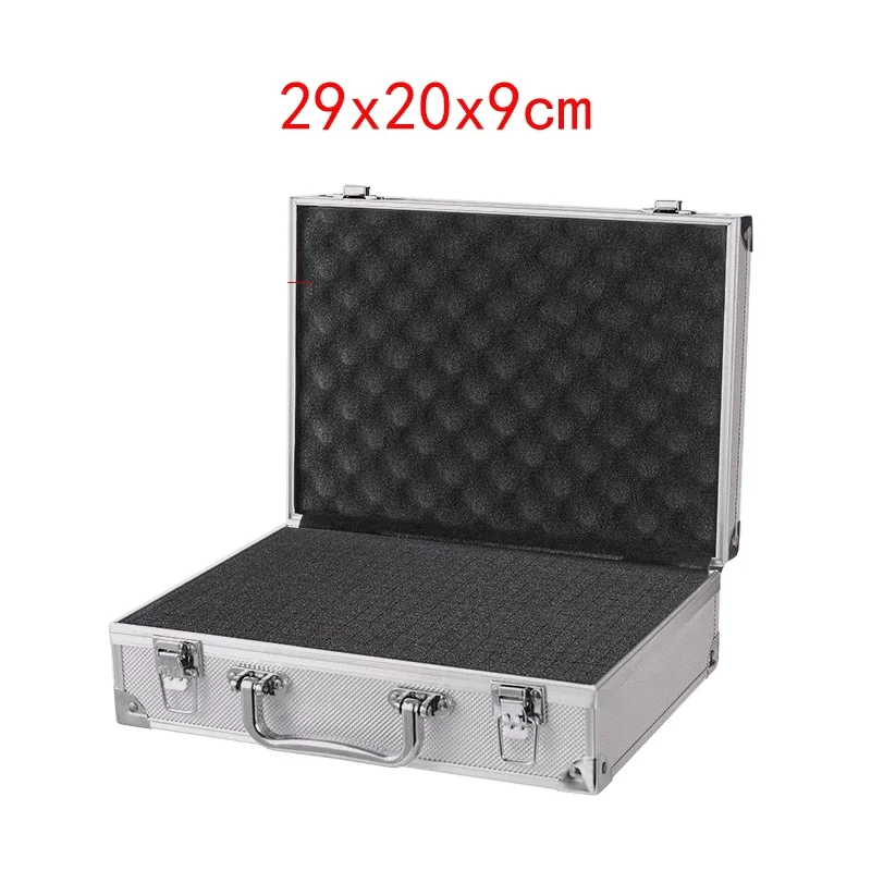 Tool Case Portable Aluminum Safety Equipment Instrument Storage Suitcase Impact Resistant Sponge
