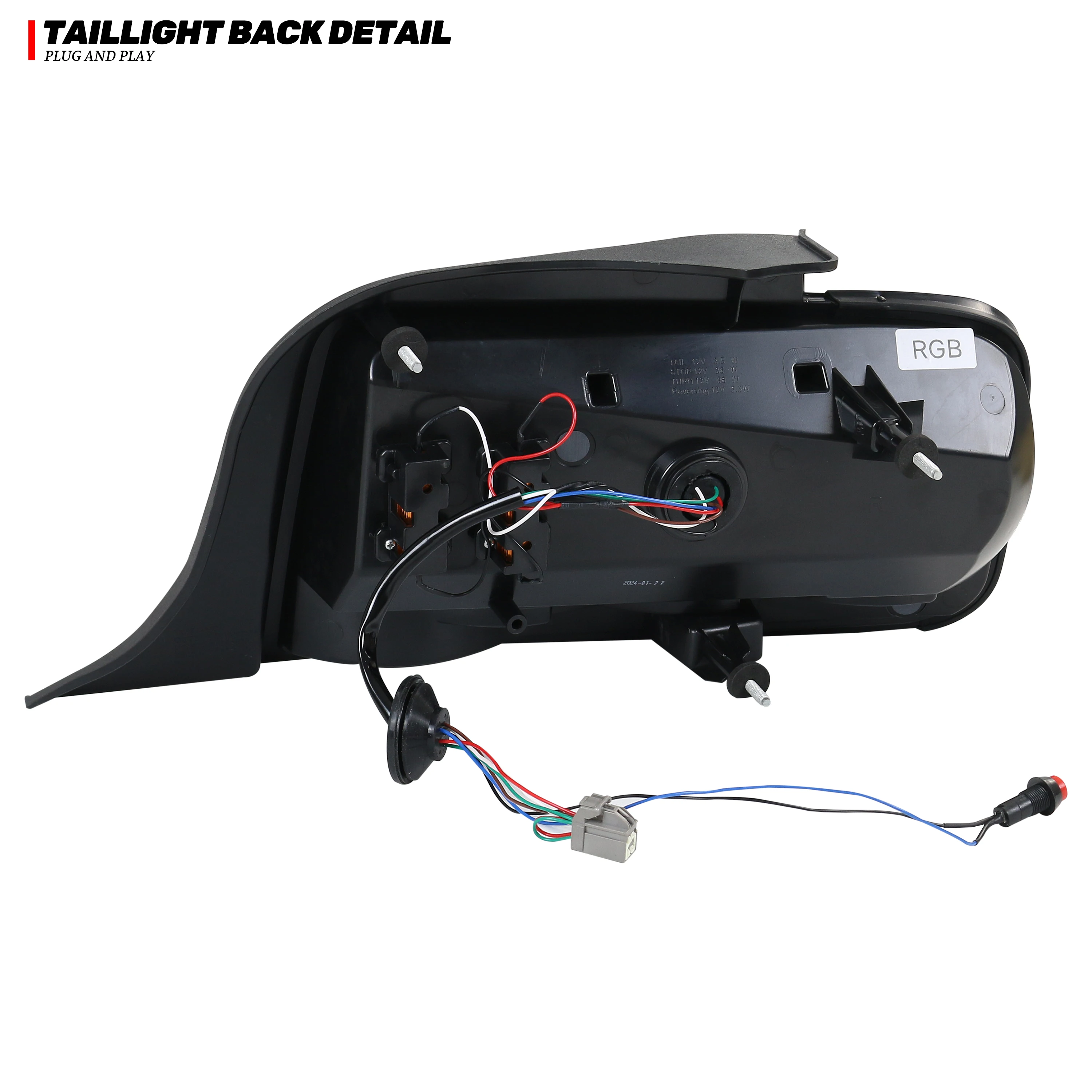 LED RGB Rückleuchten-Set für Ford Mustang 2005-2009 S-197 V6 V8 Farbenfrohe Start-Animation Heckleuchten [Nicht passend für 2010-2014] – Detail 4