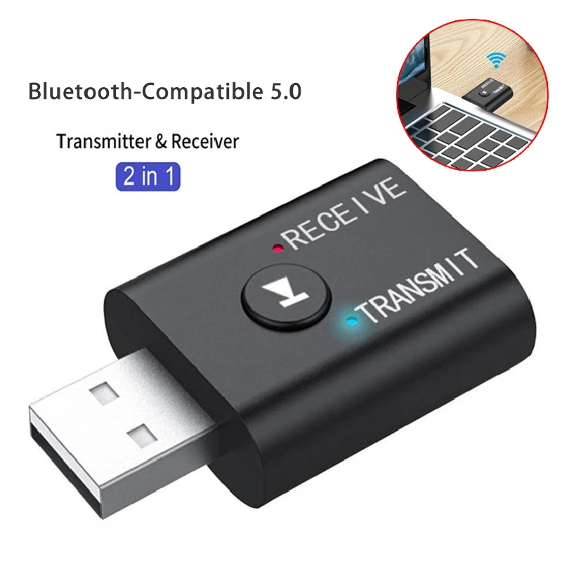 Usb Wireless 5.0 Usb Audio Receiver Transmitter 3.5mm Male To Male Adapter