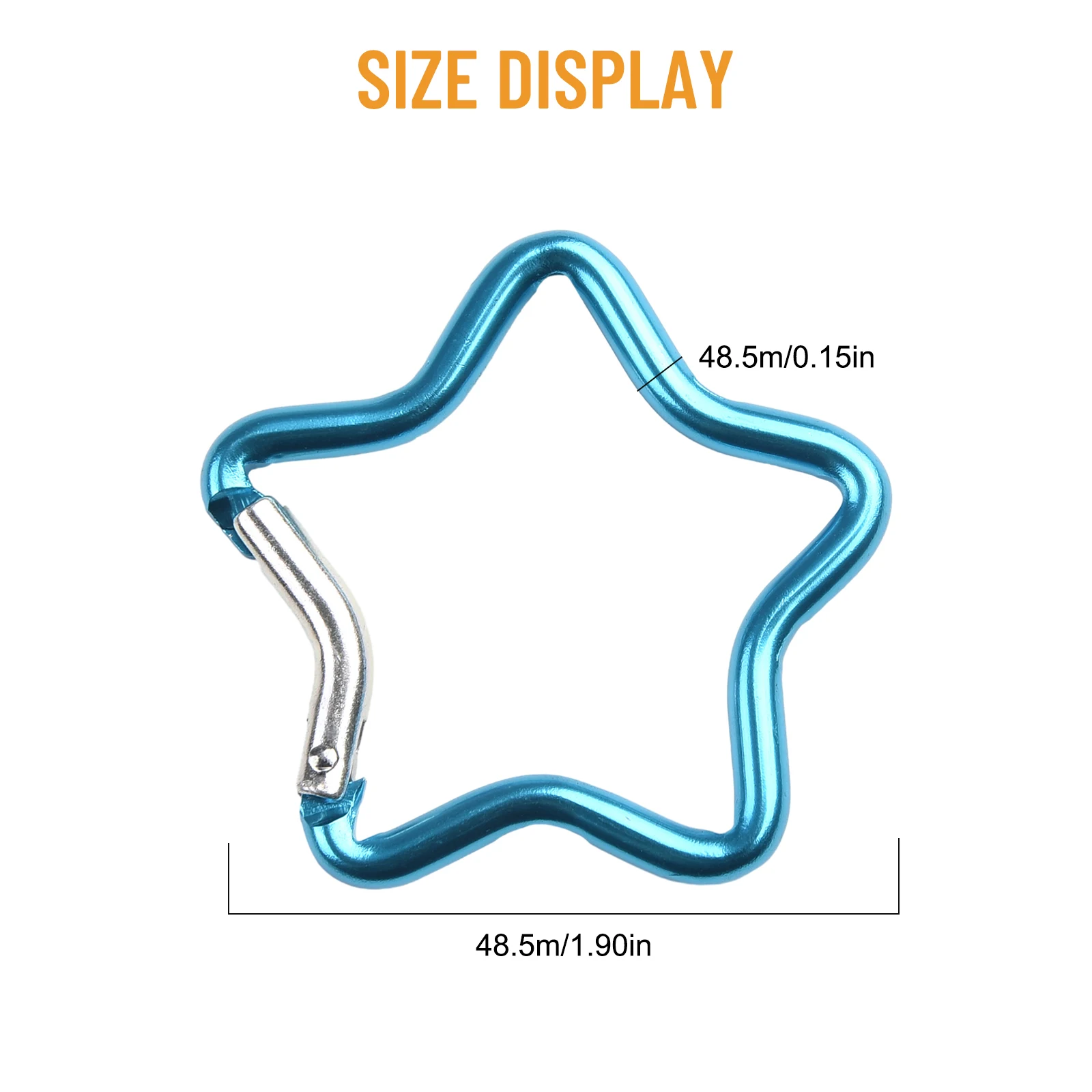 

Brand New Carabiner Safety Buckle Multi-purpose Heart Spring Hook Clothing Backpack Colorful Five-pointed Star