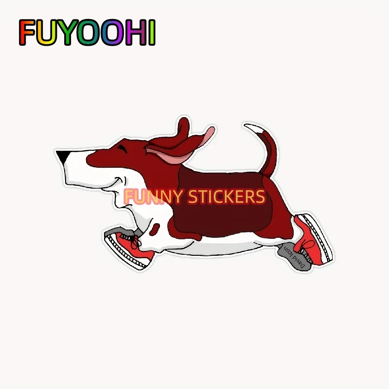 FUYOOHI Basset Hound  Vinyl Sticker, Car Laptop Decal Waterproof