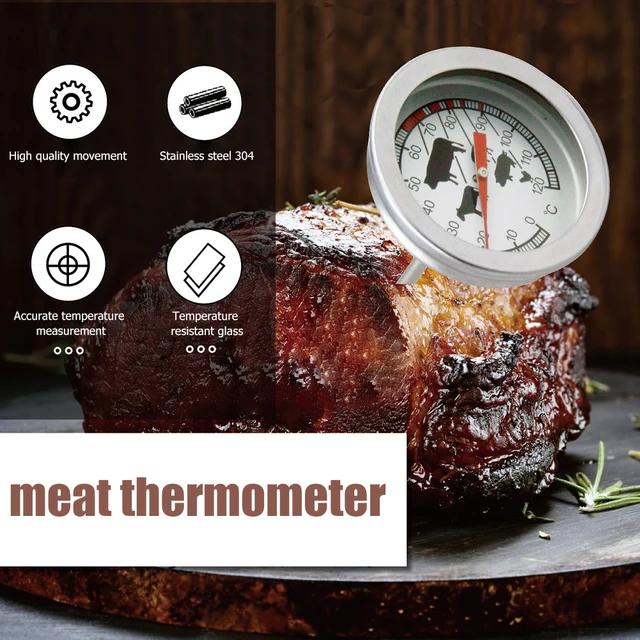 Dial Kitchen Thermometer Stainless Steel Food Water Meat