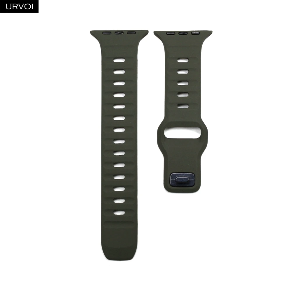 Breathable Silicone Pin-and-Tuck Closure Watch Strap