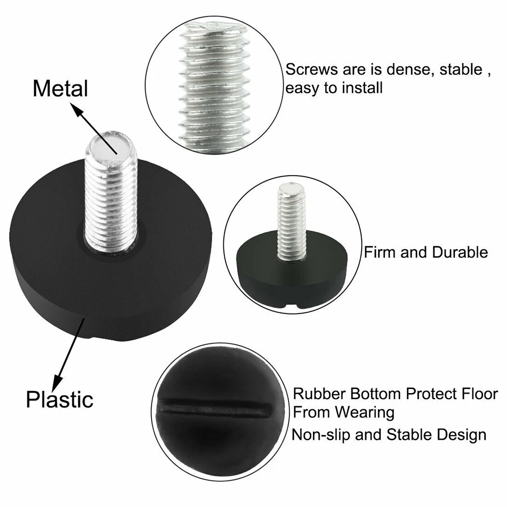20PCS Leveling Foot Screw On Type Furniture Table Chair Glide Leveling Foot Adjuster M6 Furniture Cup Accessories Home Screw