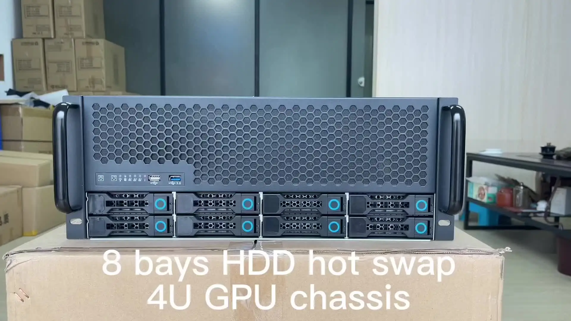 Zhenloong-gpu 4uサーバーラックケース、pci 8ベイ