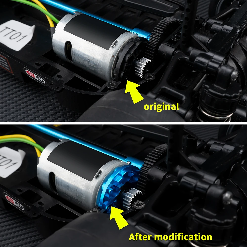 AXSPEED Alu Alloy Tamiya TT01 Komplettset Antriebswelle CVD Diff Cup Motorhalterung vorne hinten oberer unterer Arm für TT-01 1/10 Upgrades – Detail 11