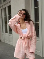 Alyssa Lapel Long Sleeve Short Set 4