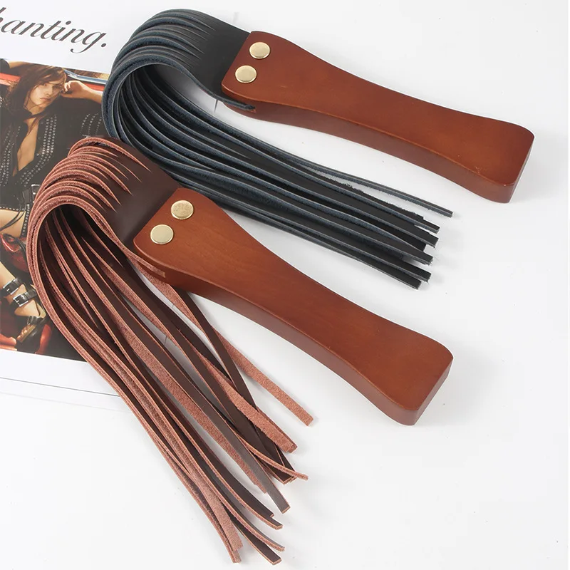 48CM Genuine Leather Whip,COW LEATHER Leather Horse Whip,Handwork Make