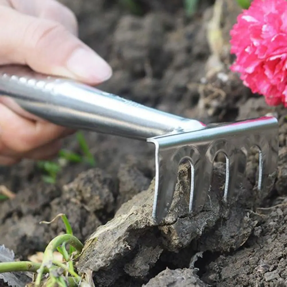 3Pcs Weeding Mini Gardening Tool Set Multifunctional Metal Small Shovel Tool Garden Shovel Raise Flowers Rake