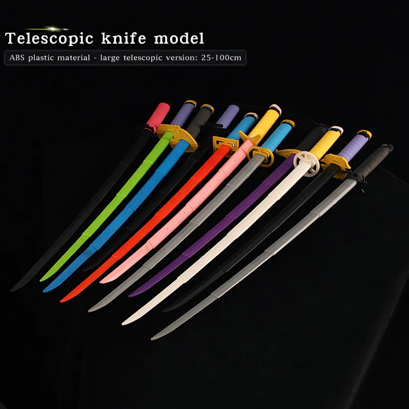 Real Size Bleach Stretchable Katana Gravity Knife Kurosaki Ichigo Sword Cos Prop Anime Ninja Knife Retractable Sword Weapon Toy 2