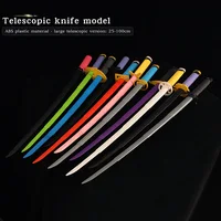 Real Size Bleach Stretchable Katana Gravity Knife Kurosaki Ichigo Sword Cos Prop Anime Ninja Knife Retractable Sword Weapon Toy 2