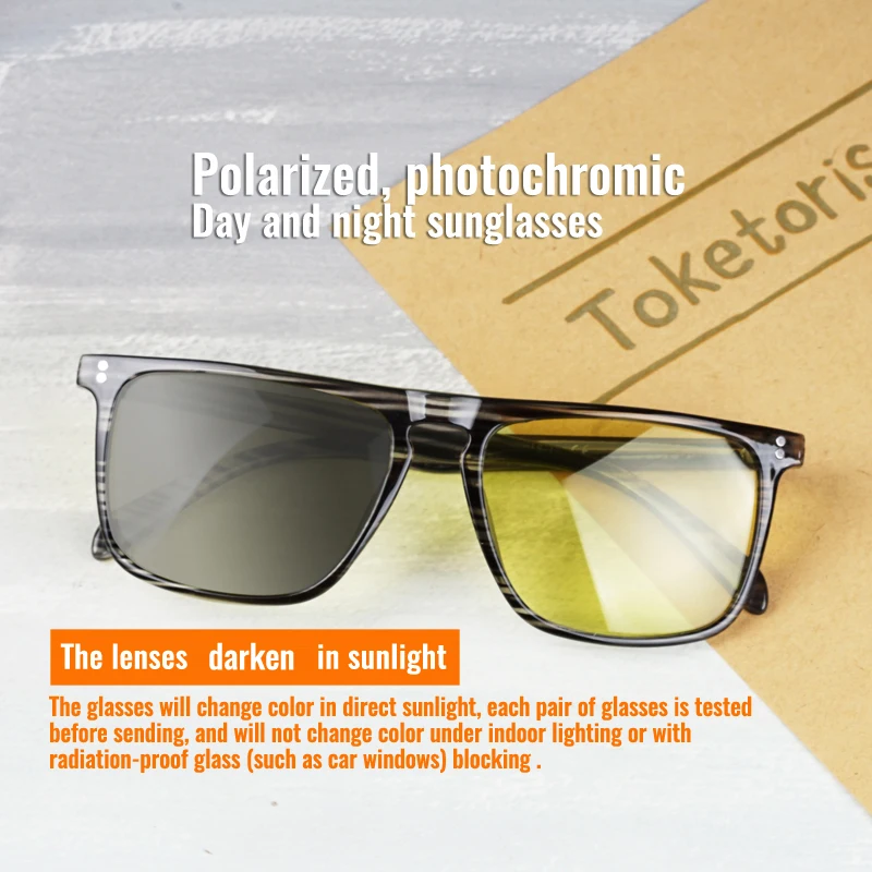Photochromic Sunglasses Polarized Glasses for Driving,Day and Night Vision