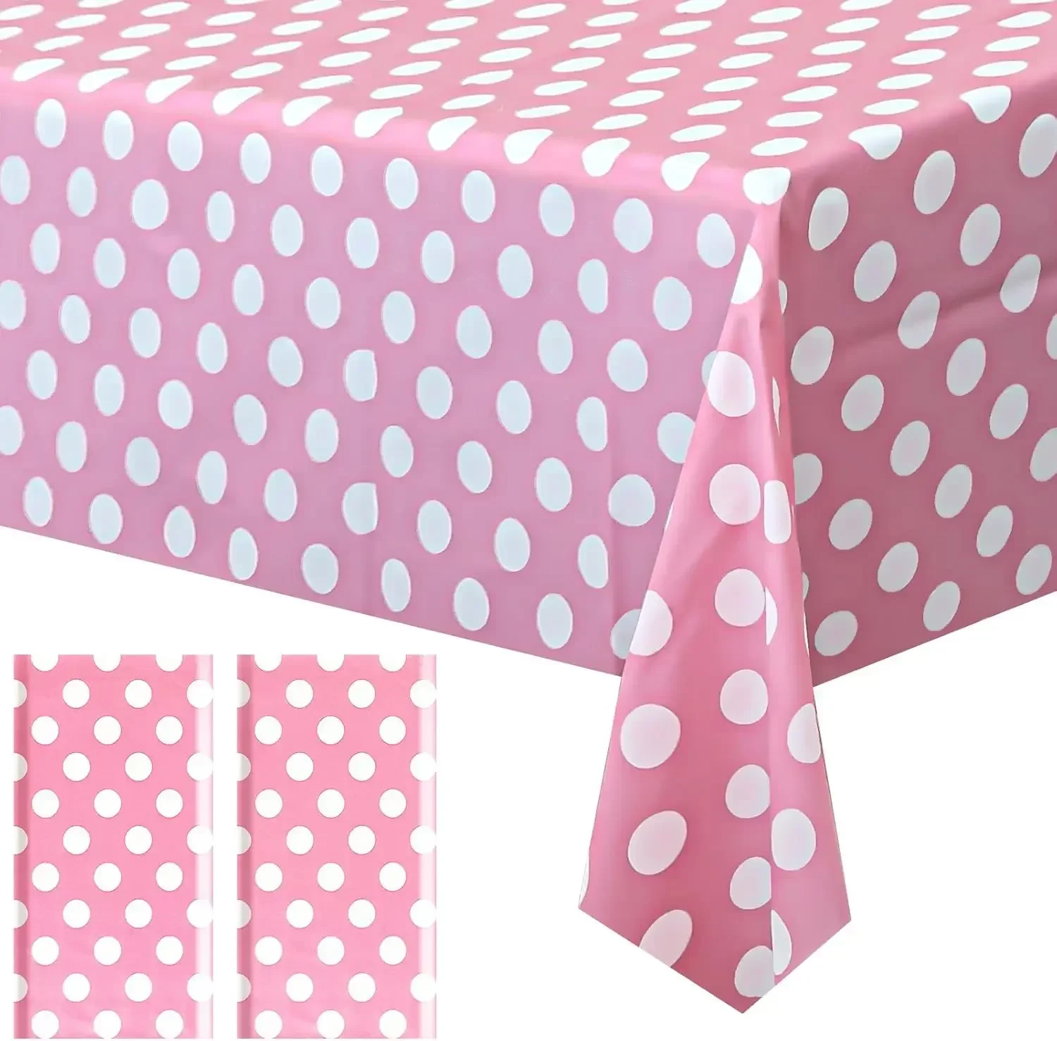 Elegant Polka Dot Rectangular Tablecloth