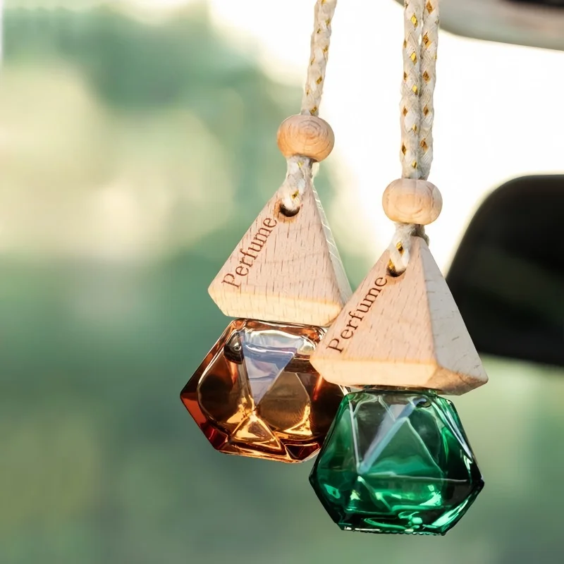 10PCS 8ML Matte Black Glass Car Diffuser Bottles, Refillable Essential Oil Pendant Cont... - SKU PBGS1553 - UGI Packaging