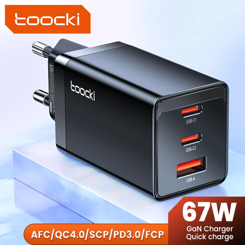 Toocki GaN USB C Charger Quick Charge 67W 65W QC4.0 3.0 PD 3.0 PD USB-C ...