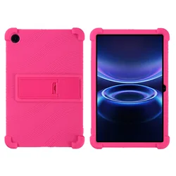 Durable Silicone Shockproof Tablet Case with Stand and Holder for Redmi Pad 2 SE 9.7 (Rose)