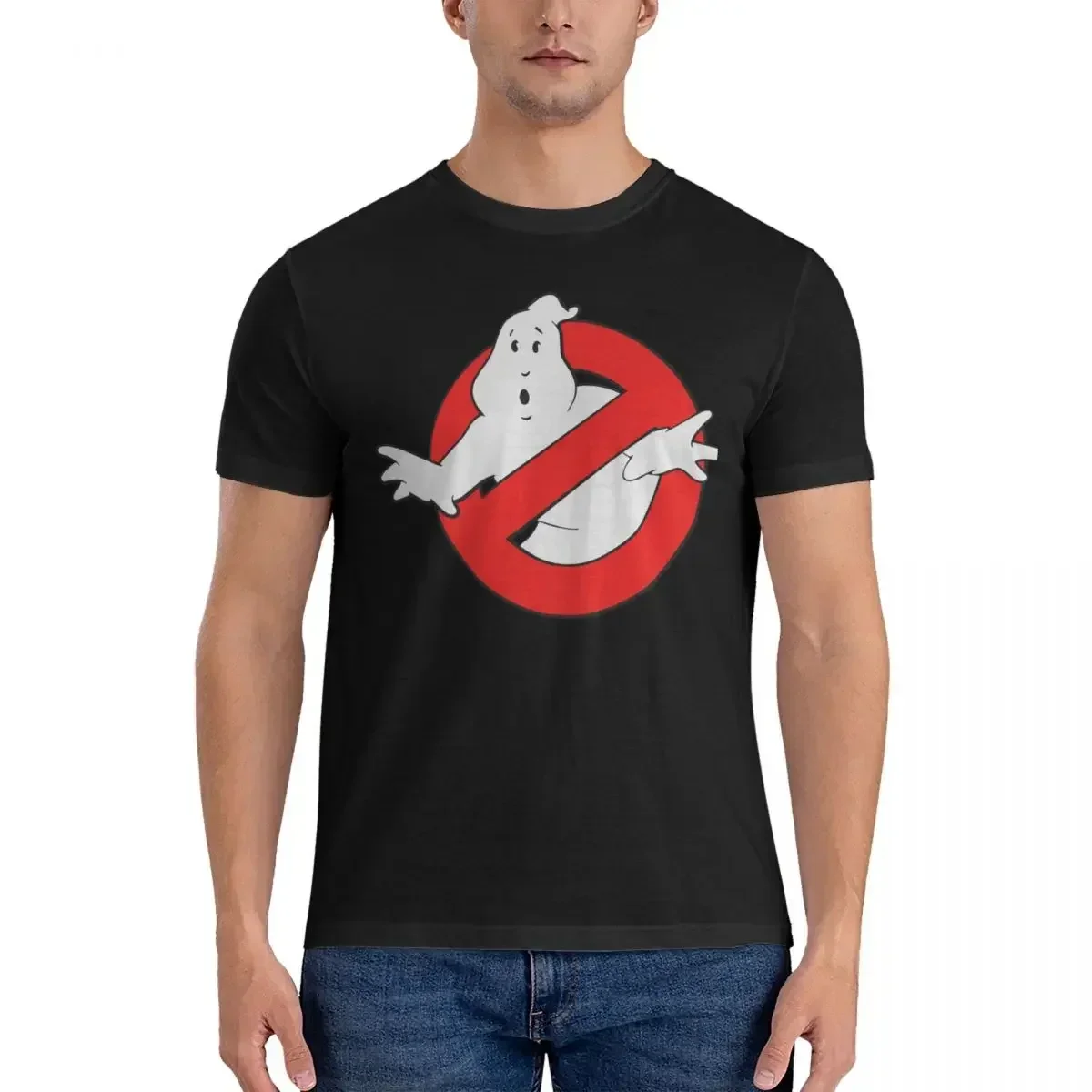 Ghost Busters T-Shirts Men Women Ghostbusters Movie Awesome Cotton Tee Shirt Round Neck Short Sleeve T Shirt Big Size Clothes 2