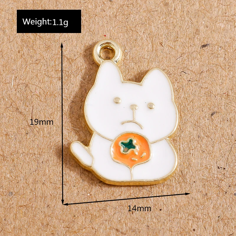 10 Stück 18x16mm Niedliche Emaille-Tier-Panda-Anhänger für Schmuckherstellung DIY Ohrringe Halsketten Zubehör – Detail 22