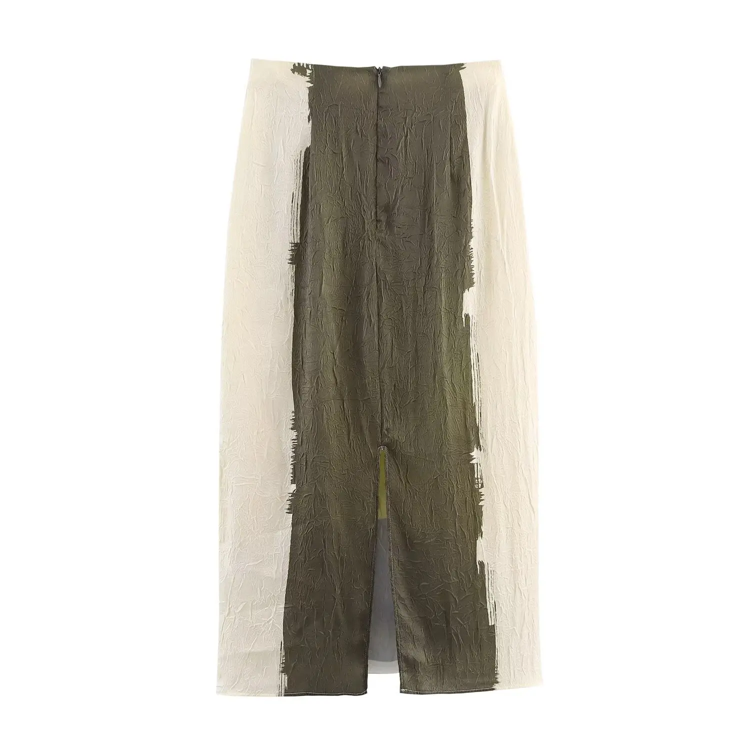 Autumn And Winter New Women Printed Daily Skirt Effect Office Appointment Midi Skirt High Waist Commute Suitable Slim Fit Skirt