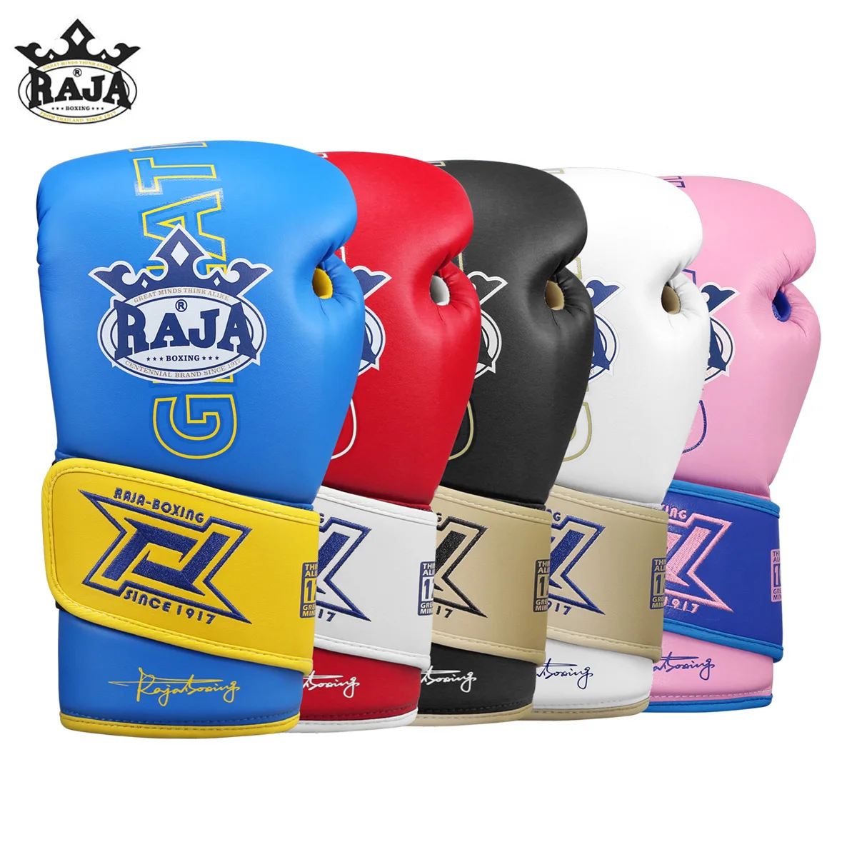 Raja Genuine Leather Muay Thai Boxing Gloves Adult Mma Free Martial