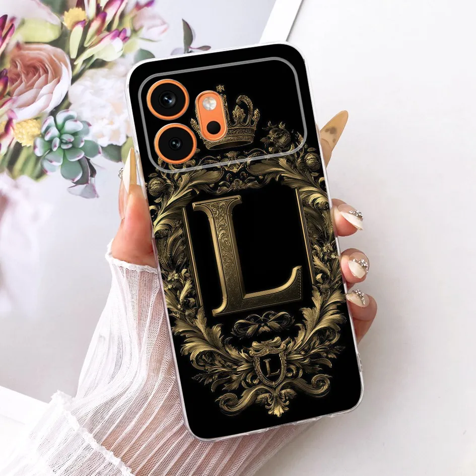 Fashionable Crown Initials Silicone Phone Case Cover, Soft and Stylish