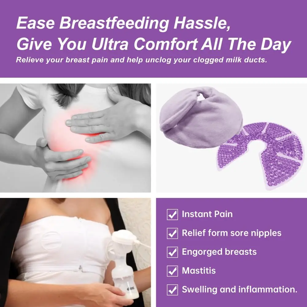 Breast Pads Milk Pads 2pcs Breast Gel Pack Cooling Breast Gel Pads for Breastfeeding