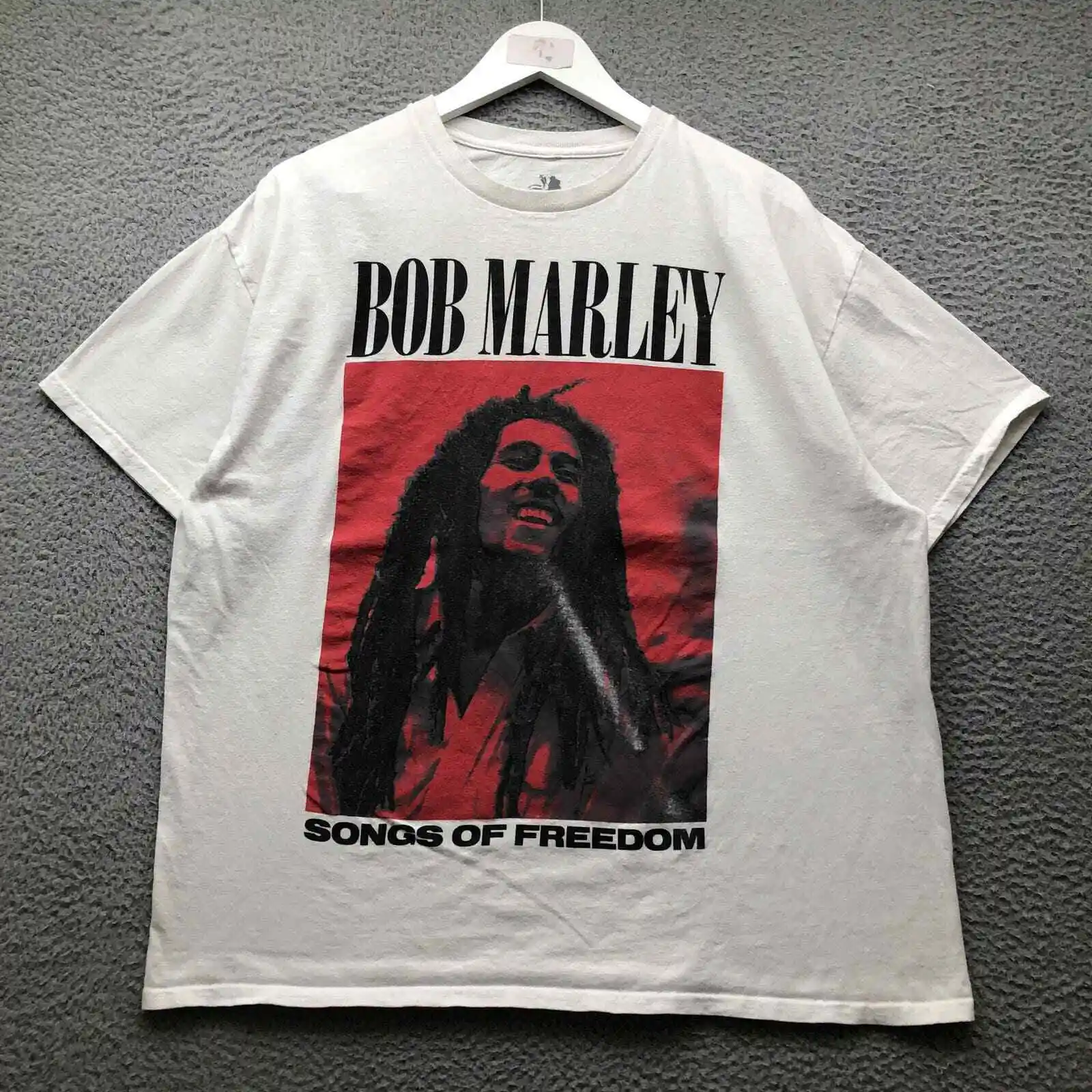 Bob Marley Canzoni Off Freedom T Shirt Uomo Xl Girocollo Bianco Maniche Lunghe O Corte