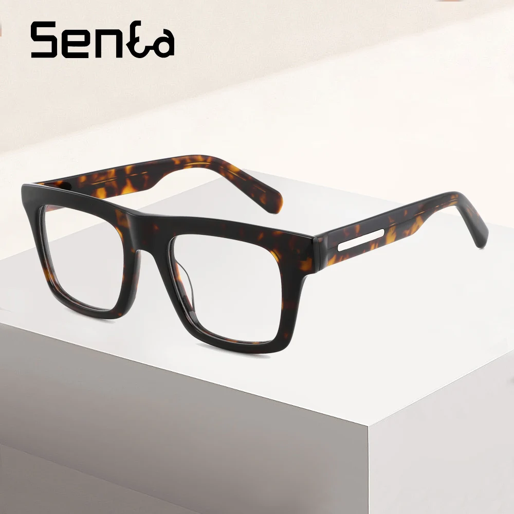 

Senta Anti Blue Light Mirror Frame Glasses Men Optical Women's Square Glasses With Prescription Oversized Minus Sight Eyeglasse