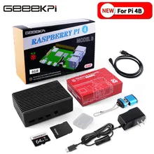 

GeeekPi Metal Black Case Cover Enclosure Shell Box + Heatsinks + Cooling Fan + Power Supply + Raspberry Pi 4B 8GB