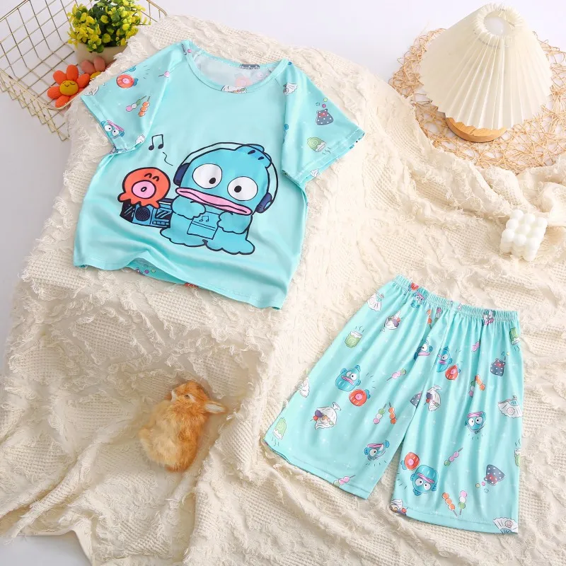 

Anime Kawaii Pacha Children's Pajamas Set Summer Boys Short-sleeved Thin Girls CuHK Baby Cute Cartoon Sleepwear Pyjamas