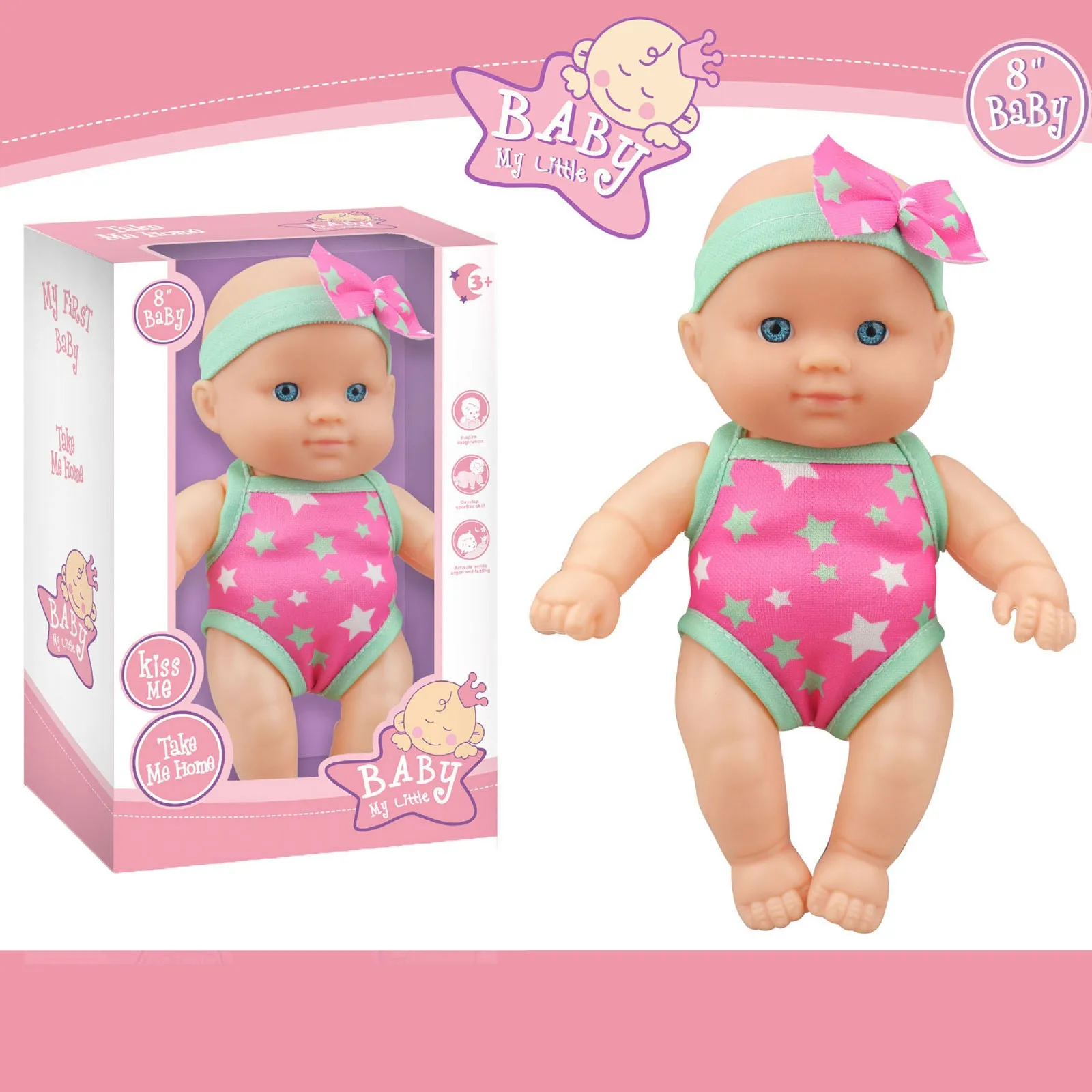 60 X 60cm Joyful Childhood At The Beach Pool Kids' Articulated Joints Swimming Dolls With Easily Detachable Swimsuits