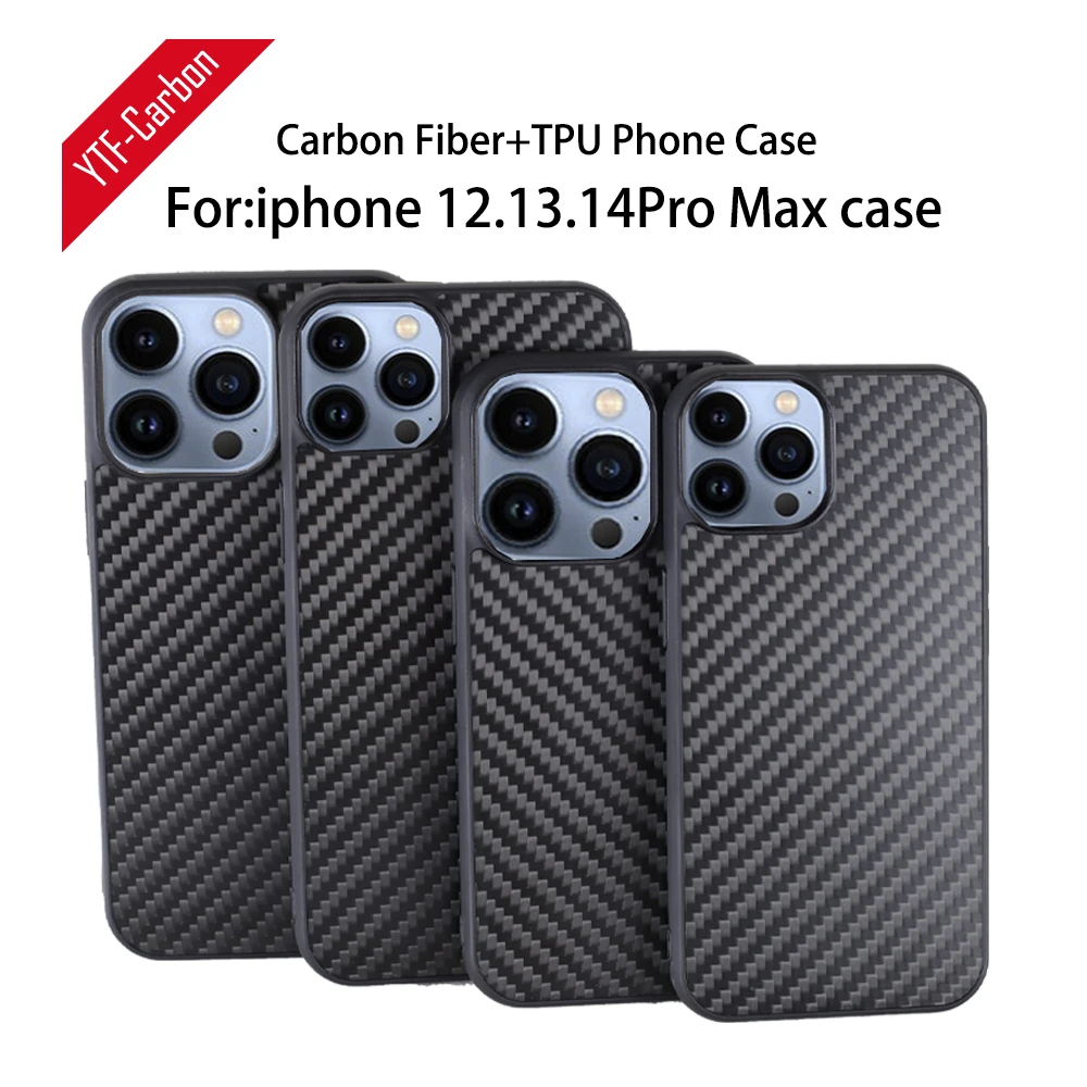 cute iphone 11 Pro Max cases YTF-Carbon pure carbon fiber case For iphone 13 14Pro Max case Ultra-thin Anti-drop upgrade carbon fiber+TPU iphone 12mini cover iphone 11 Pro Max  case