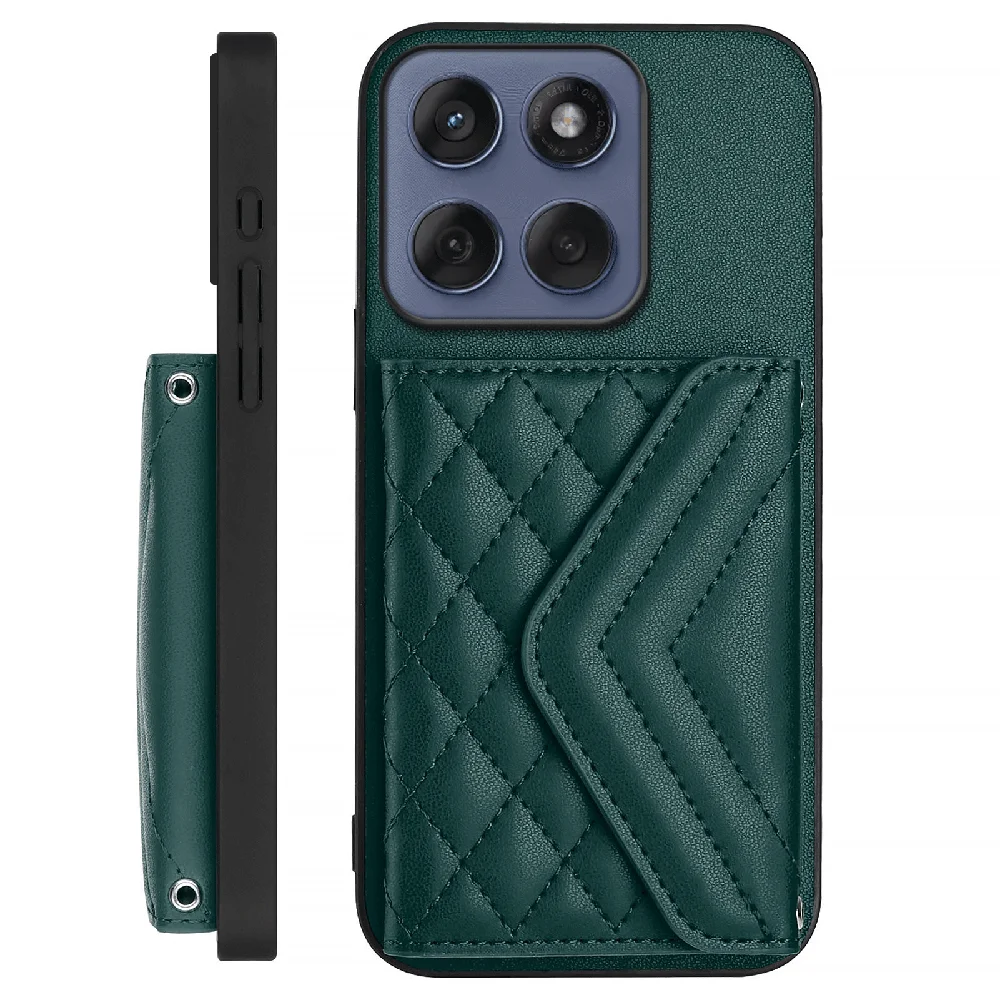 Crossbody Strap Wallet Phone Case with Enhanced Protection