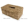 Desktop Paper Holders Pastoral Style Home Decoration Hyacinth Straw Tissue Storage Box Rectangular Napkins Towel Travel 2