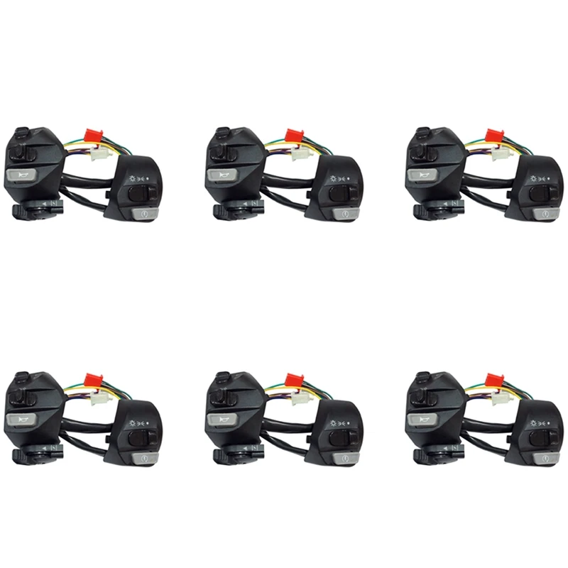 

6 Set 22Mm Motorcycle Switches ON/OFF Button Handlebar Ontrol Horn Turn Signal Start Switch For Yamaha MIO LC135