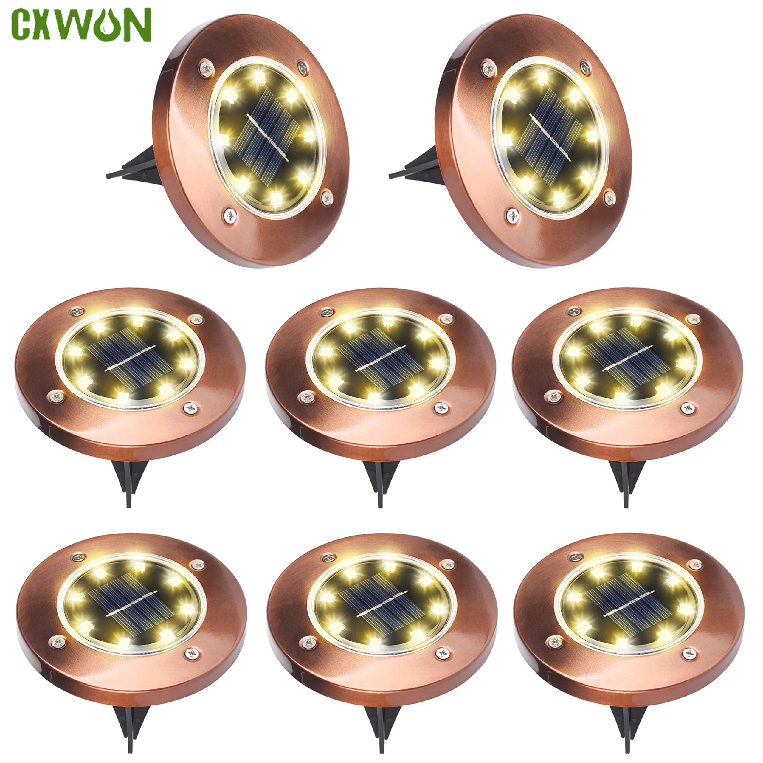 Solar Ground Lights Outdoor Waterproof Garden Decor Luces Solares Para Flat  Light for Pathway Walkway Yard Landscape Path, image size:2560x2560