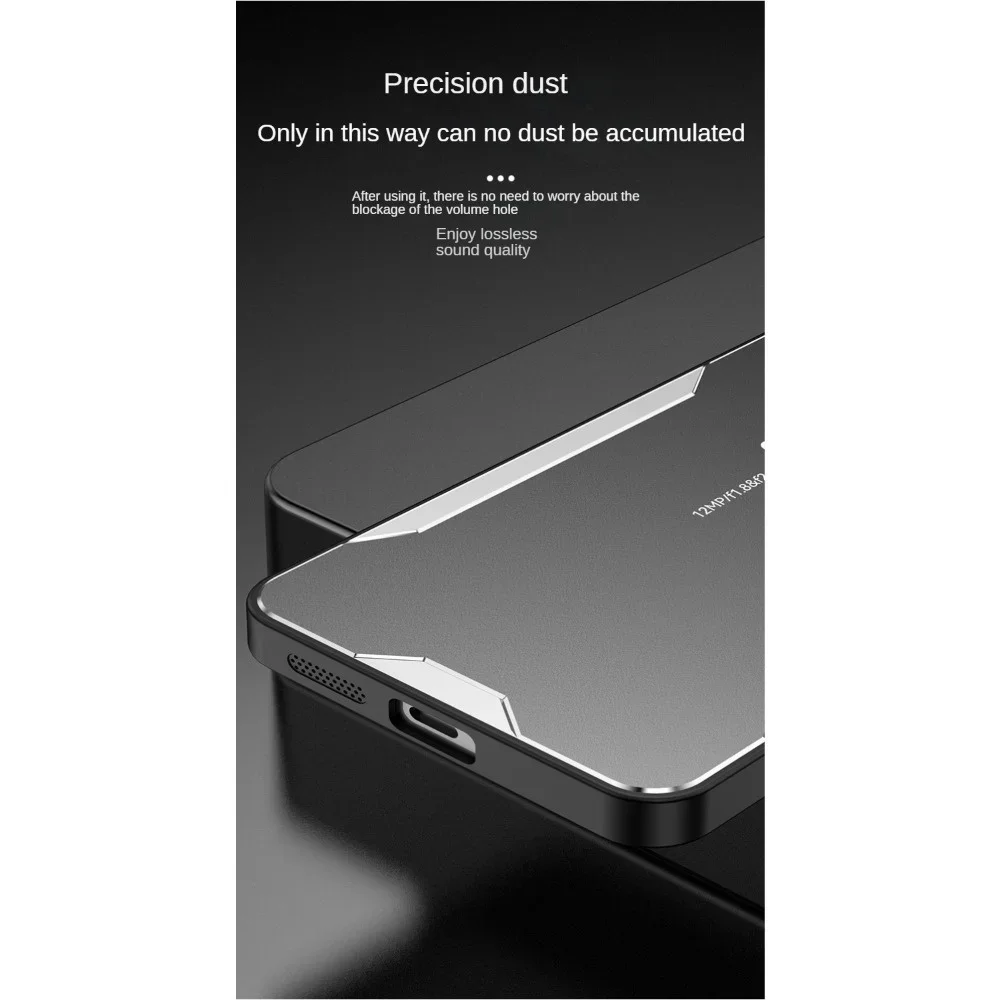 Luxury Aluminum Alloy Shockproof Back Case with Metal Lens Protection