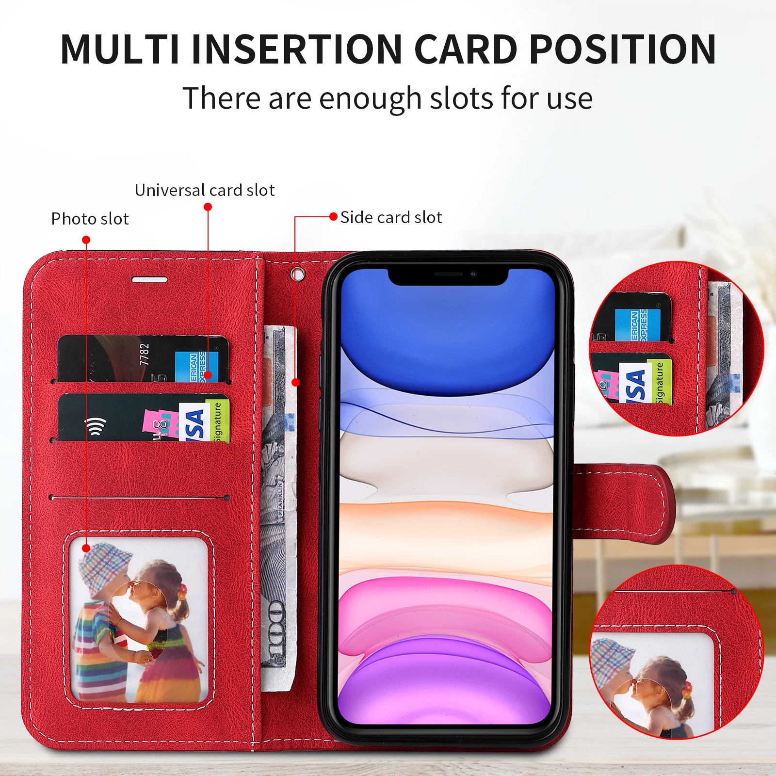 Premium Wallet Phone Case with RFID Protection and Card Slots