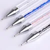 1PCS Acrylic Double Head Rhinestone Picker Dotting Pen Crystal Beads Handle Wax Pencil Manicure Point Drill Pen Nail Art Tools#5 6
