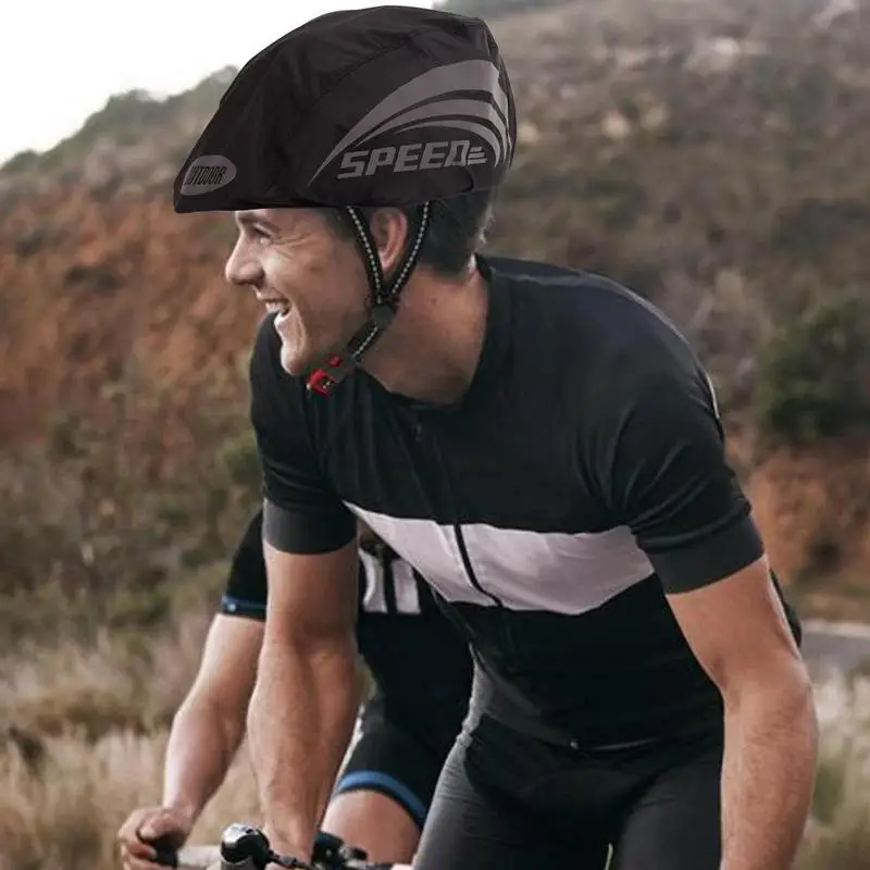 Bike Helmet Cover High Visibility Waterproof Cycling Bicycle Helmet Rain Cover Breathable Road Bicycle Helmet Water Cover 5