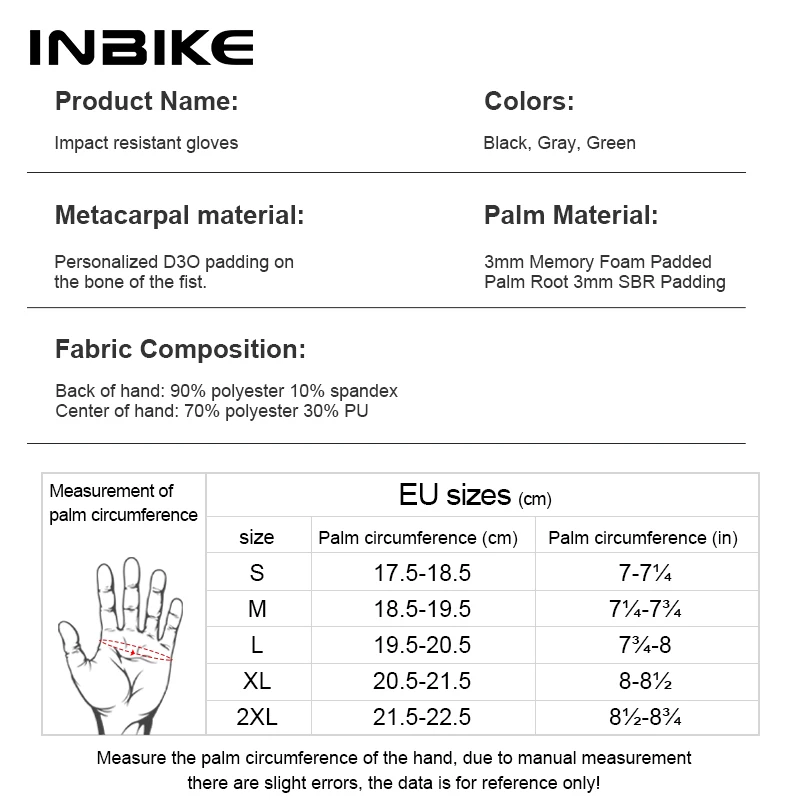 INBIKE MTB Cycling Gloves High Elasticity Full Finger Mountain Road Bike Gloves Touchscreen Bicycle Cycle Ride Glove Accessories 6
