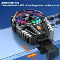 Nouveau X112 téléphone portable clip arrière refroidi par Air PUBG jeu refroidisseur 3 vitesses radiateur de refroidissement avec lumière colorée rvb pour IPhone Android 4