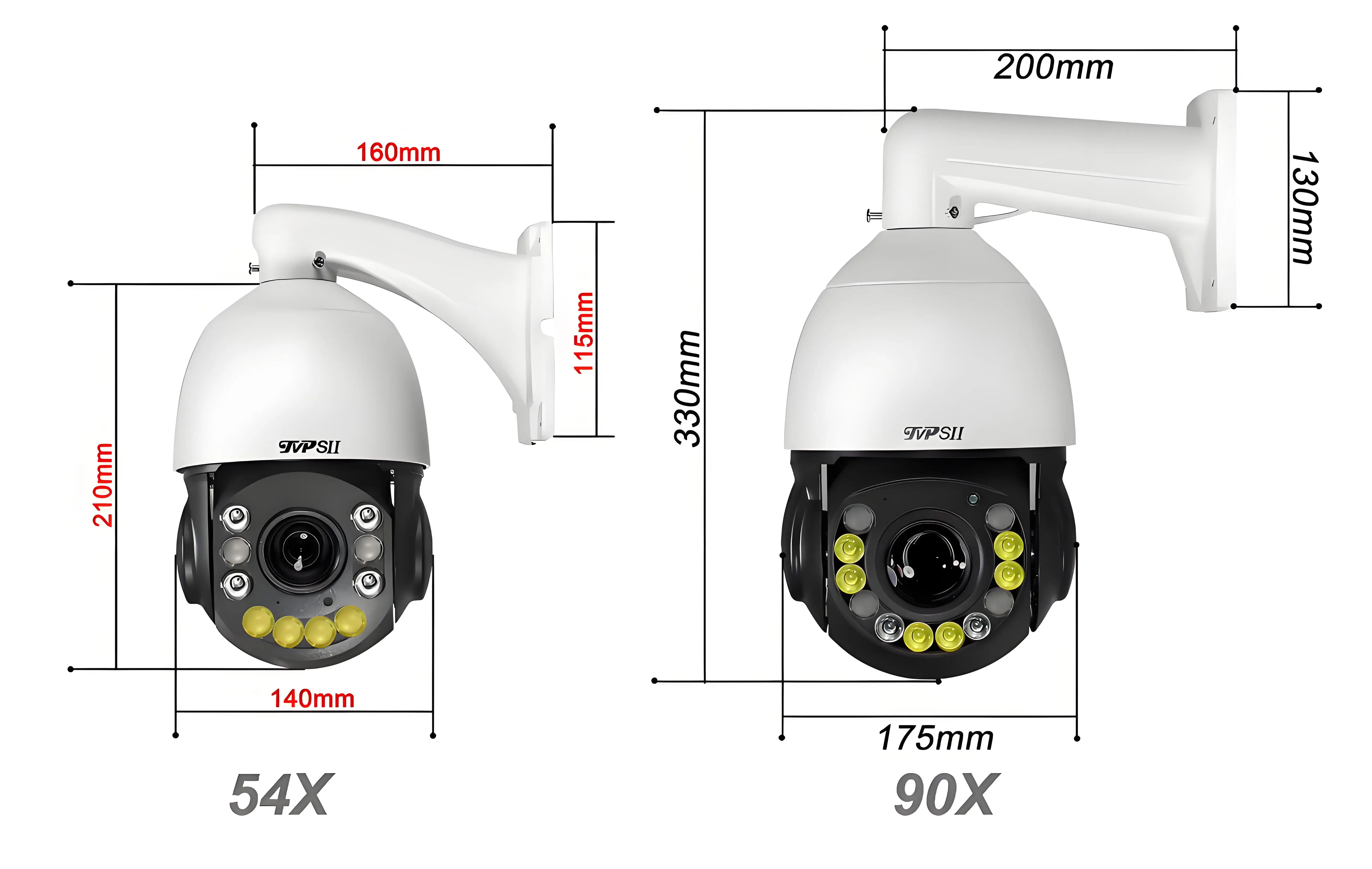 Max.512G Metal Full Color Camhi 8MP 4K 90X Optical Zoom Auto Tracking Audio 360° 2.4GHz 5GHz WIFI Rj45 PTZ Speed Dome IP Camera 4
