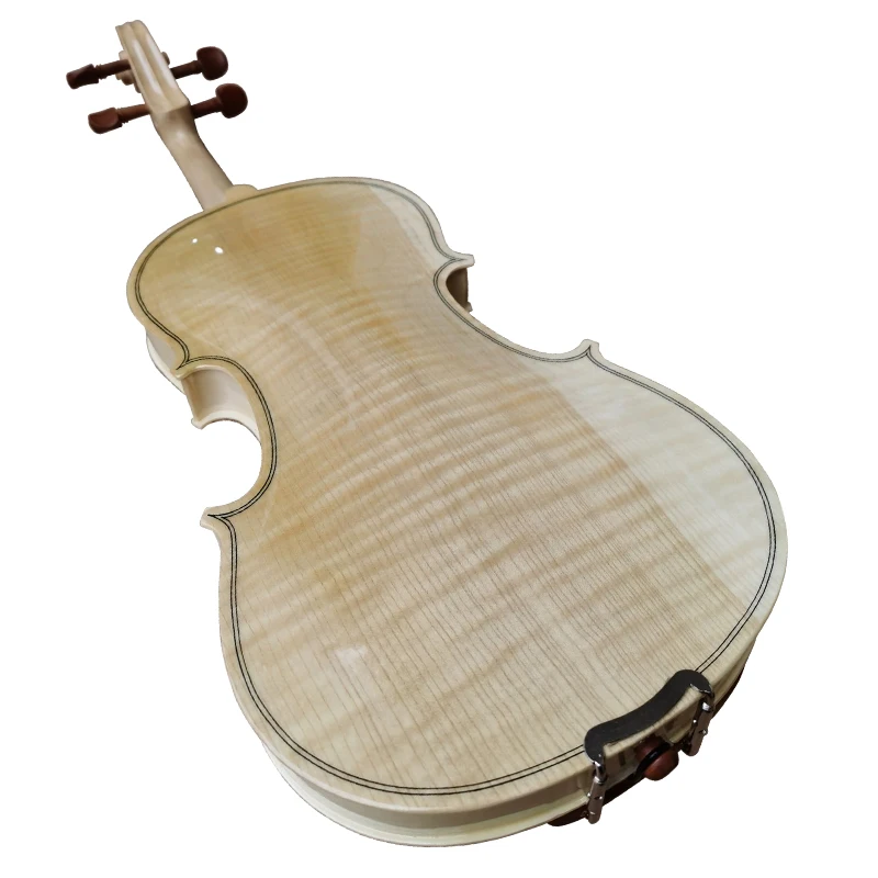 Sinomusik Aiersi Beginner Student Plywood Flamed Violin Without Colour Painting Musical Instruments