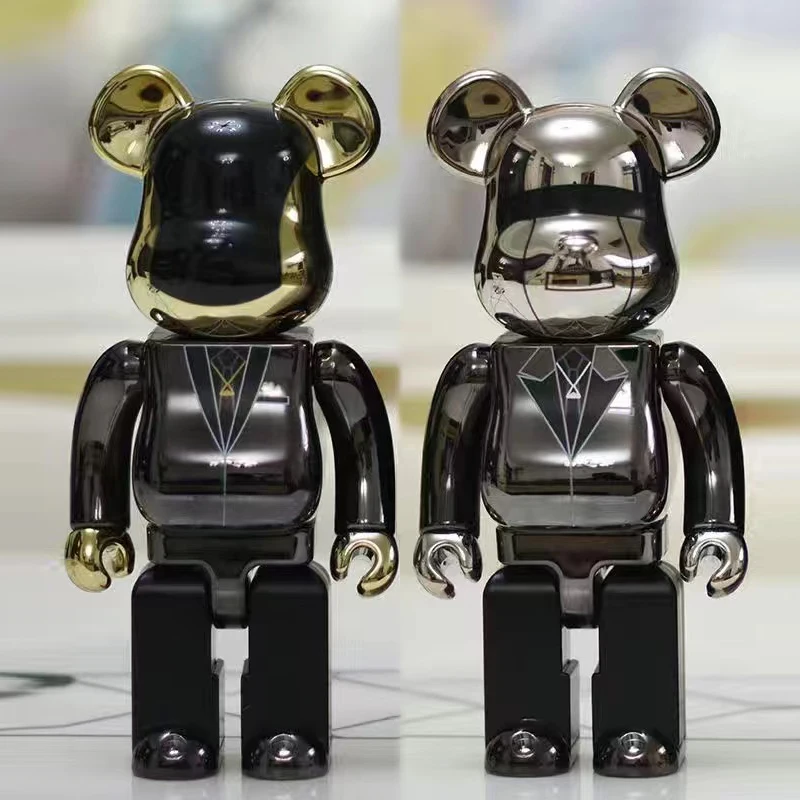 

Nice Price High Quality Bearbricks 400% Daft Punk Be@rbrick 28cm Painting Black Sculpture Statue Bear Brick Action Figurine